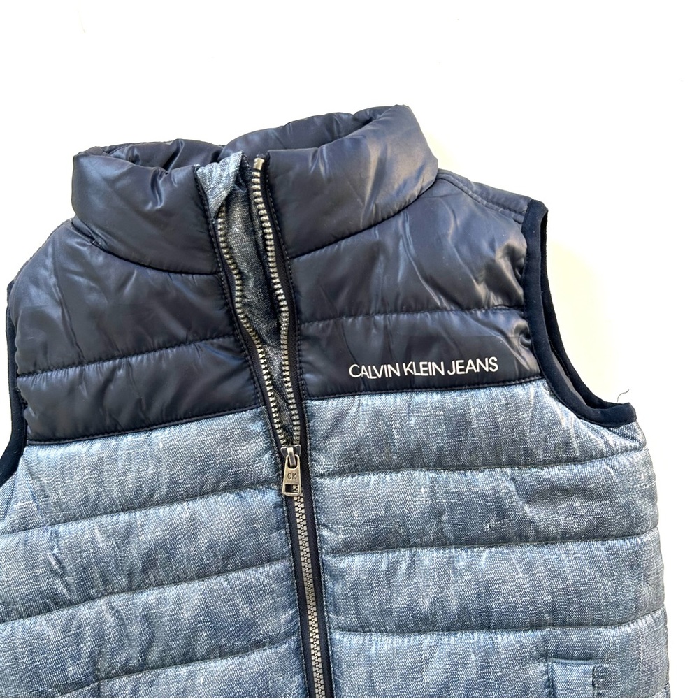 Calvin Klein Jeans Toddler Boy Blue Winter Puffer Vest - Picture 2 of 6